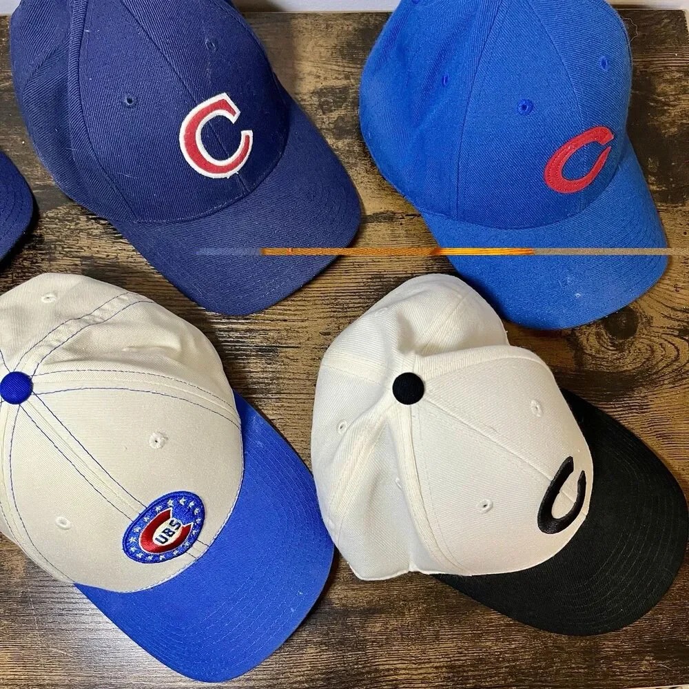Chicago Cubs Hat Collection Lot of 6 Vintage Caps American Needle 7 1/8 MLB